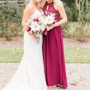 Burgundy/Wine Red Bridesmaid dress/gown!